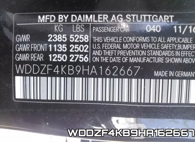 WDDZF4KB9HA162667 фото 10