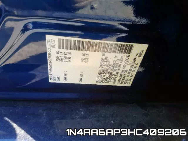 1N4AA6AP3HC409206 фото 2
