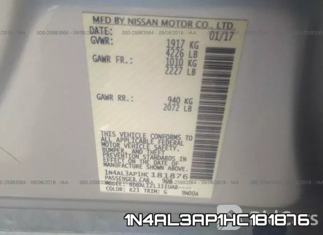 1N4AL3AP1HC181876 фото 10