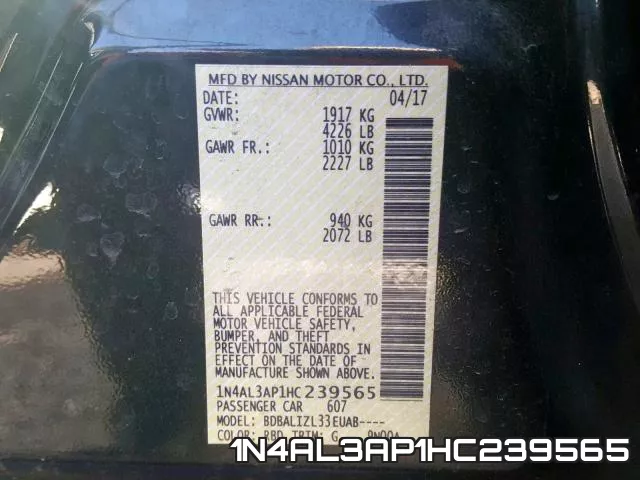 1N4AL3AP1HC239565 фото 2