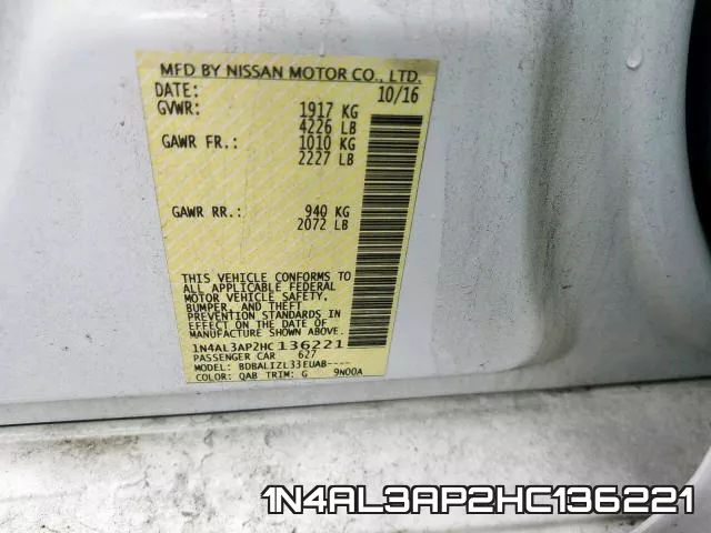 1N4AL3AP2HC136221 фото 2