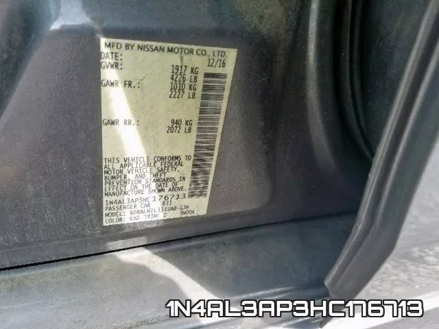 1N4AL3AP3HC176713 фото 2