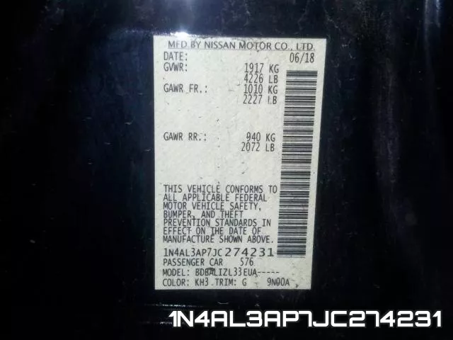 1N4AL3AP7JC274231 фото 2