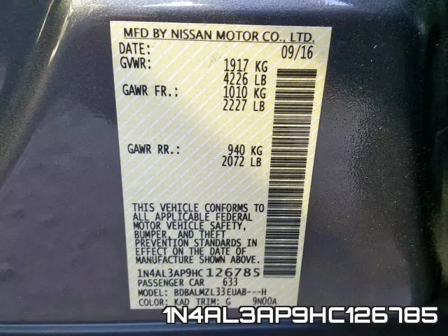 1N4AL3AP9HC126785 фото 2