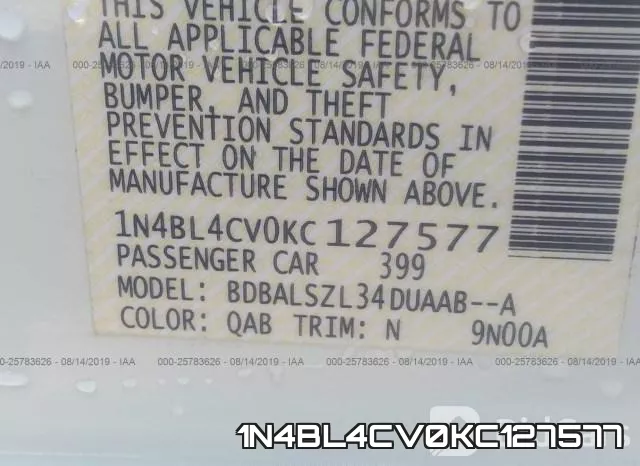 1N4BL4CV0KC127577 фото 10