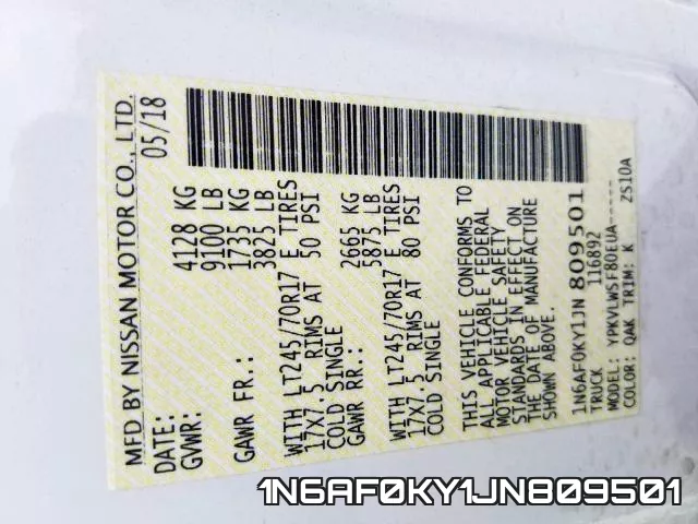 1N6AF0KY1JN809501 фото 2
