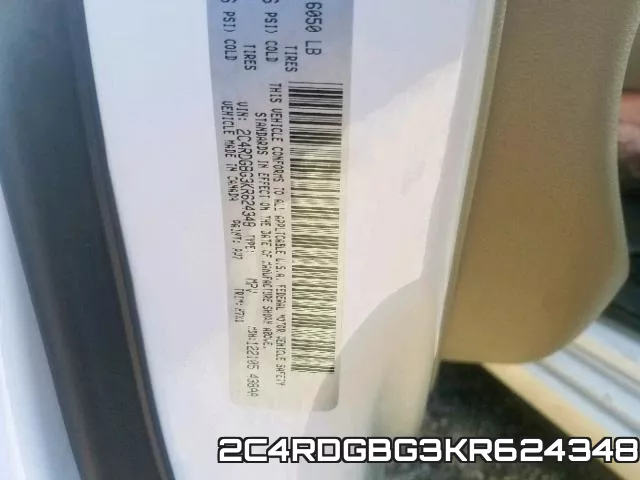 2C4RDGBG3KR624348 фото 2