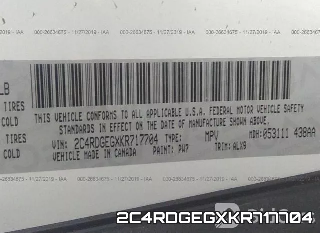 2C4RDGEGXKR717704 фото 10