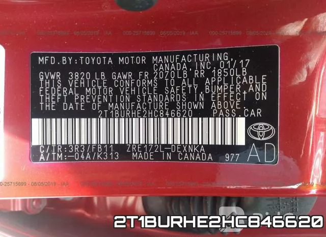 2T1BURHE2HC846620 фото 10