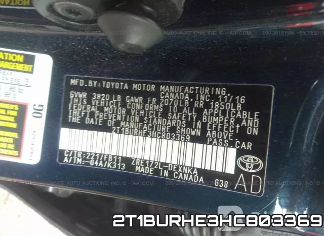 2T1BURHE3HC803369 фото 10