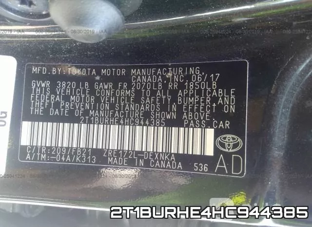 2T1BURHE4HC944385 фото 10