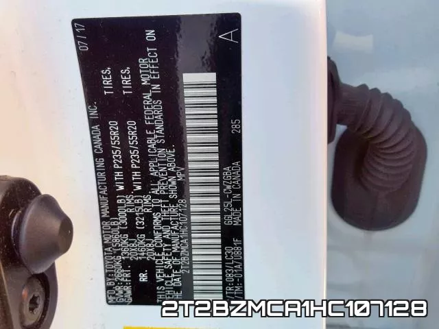 2T2BZMCA1HC107128 фото 2