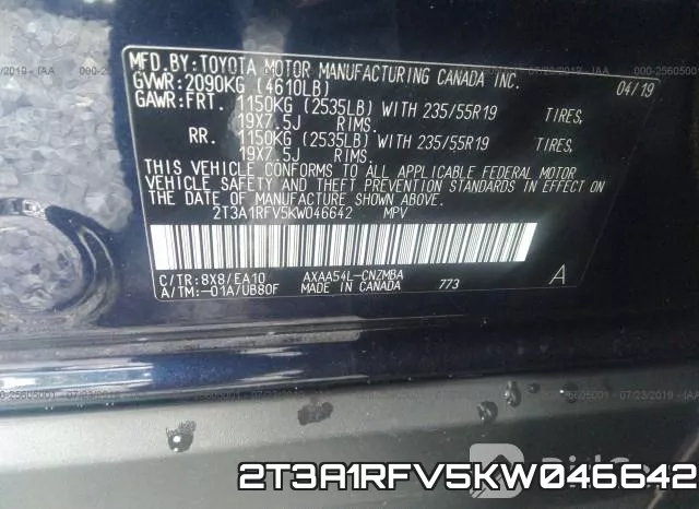 2T3A1RFV5KW046642 фото 10