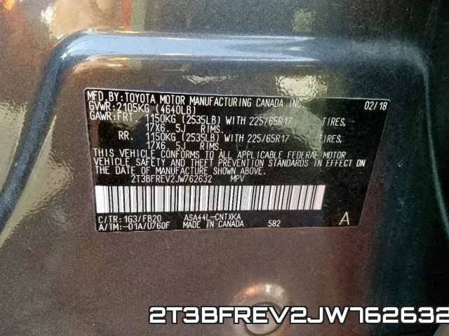 2T3BFREV2JW762632 фото 2