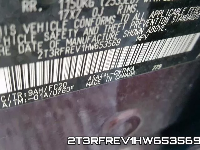 2T3RFREV1HW653569 фото 2