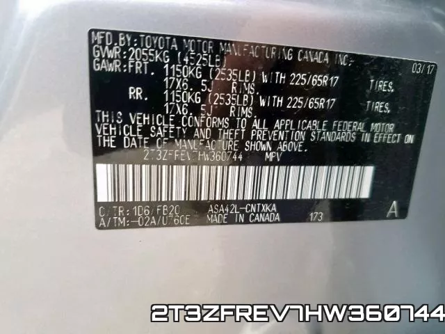 2T3ZFREV7HW360744 фото 2