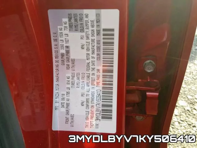 3MYDLBYV7KY506410 фото 2