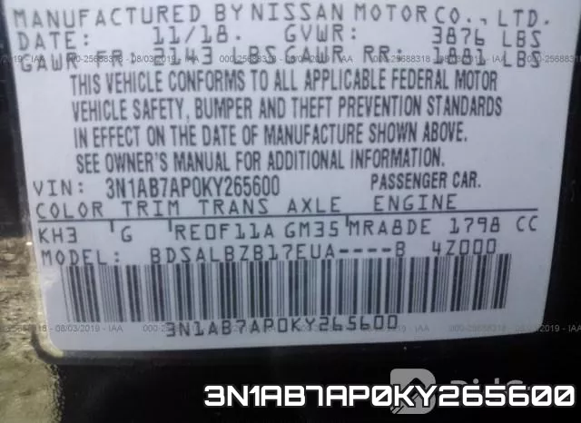 3N1AB7AP0KY265600 фото 10