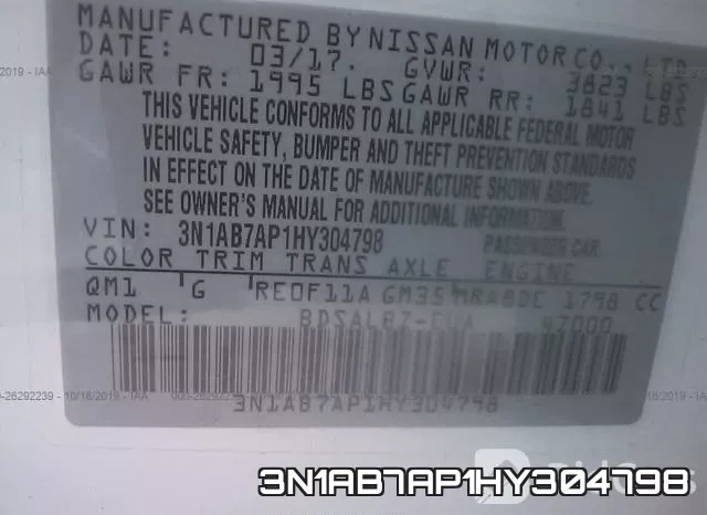 3N1AB7AP1HY304798 фото 10