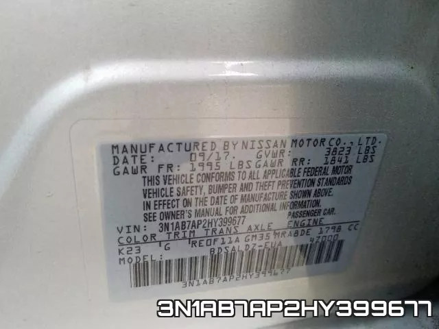 3N1AB7AP2HY399677 фото 2