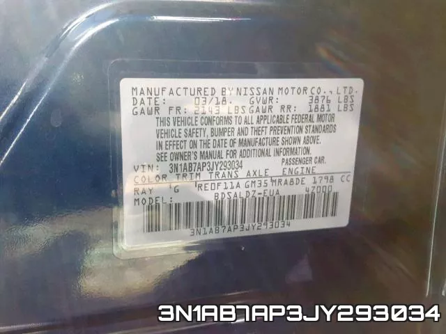 3N1AB7AP3JY293034 фото 2