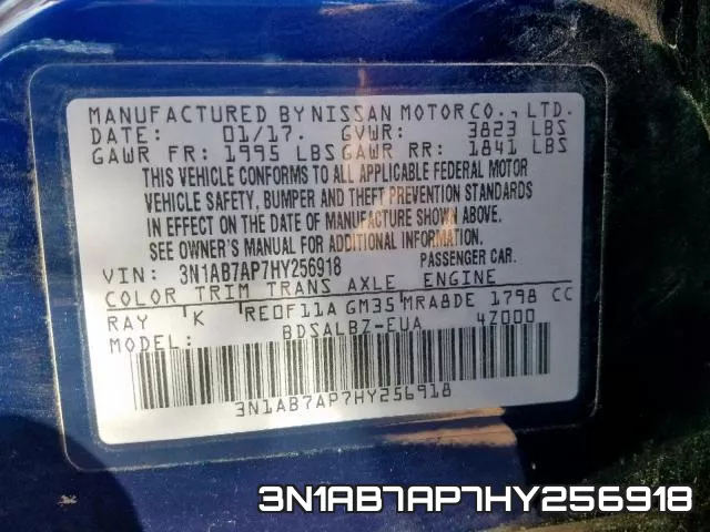 3N1AB7AP7HY256918 фото 2
