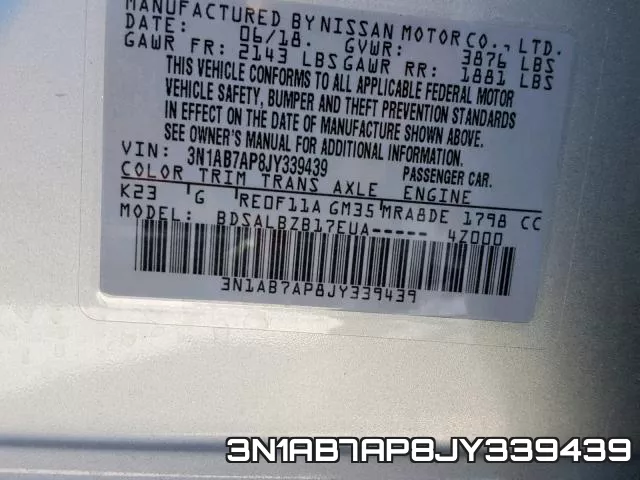 3N1AB7AP8JY339439 фото 2