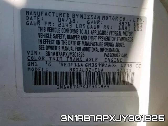 3N1AB7APXJY301825 фото 2