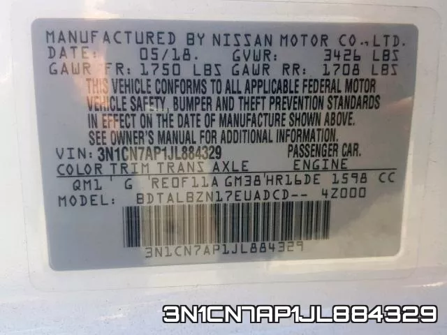 3N1CN7AP1JL884329 фото 2