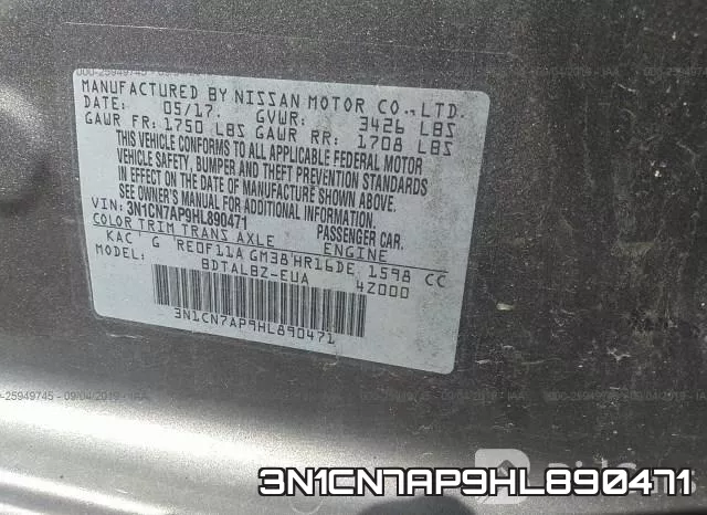 3N1CN7AP9HL890471 фото 10