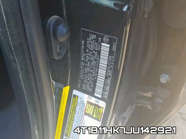 4T1B11HK7JU142921 фото 2
