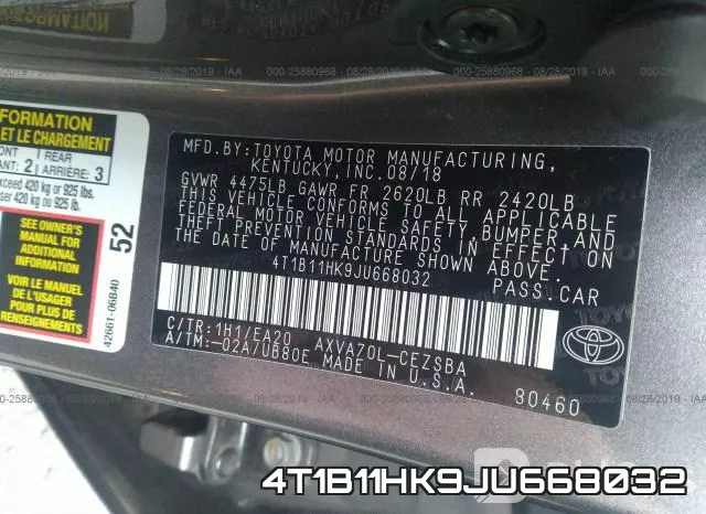 4T1B11HK9JU668032 фото 10