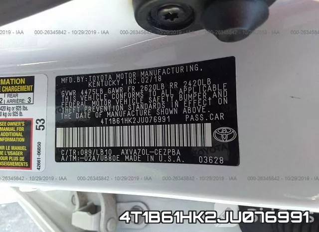 4T1B61HK2JU076991 фото 10