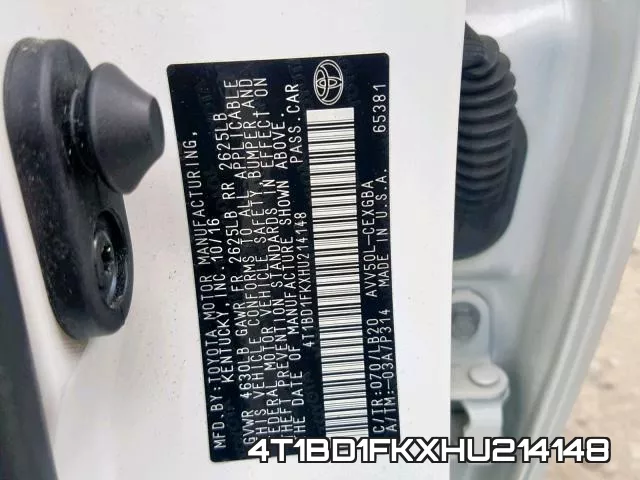 4T1BD1FKXHU214148 фото 2