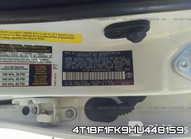 4T1BF1FK9HU448159 фото 10