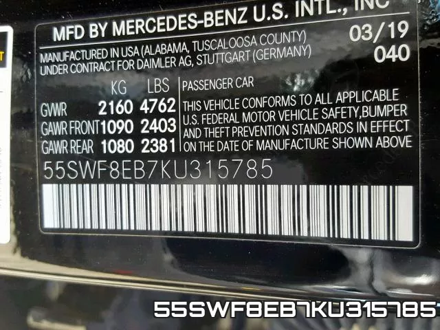 55SWF8EB7KU315785 фото 2