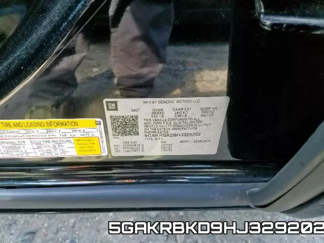 5GAKRBKD9HJ329202 фото 2