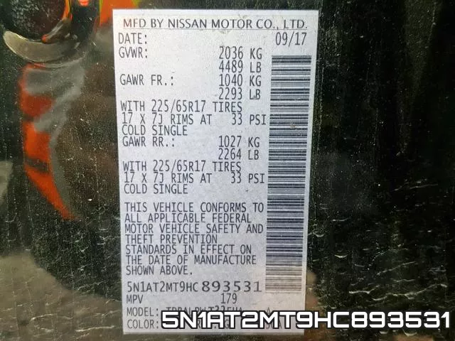 5N1AT2MT9HC893531 фото 2
