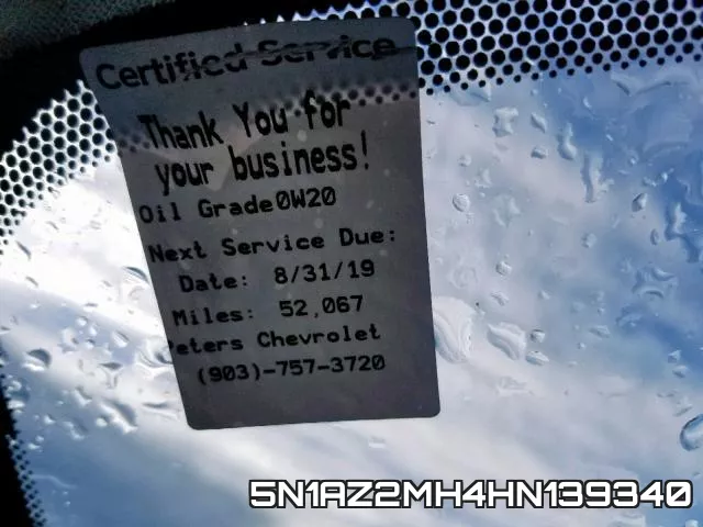 5N1AZ2MH4HN139340 фото 9