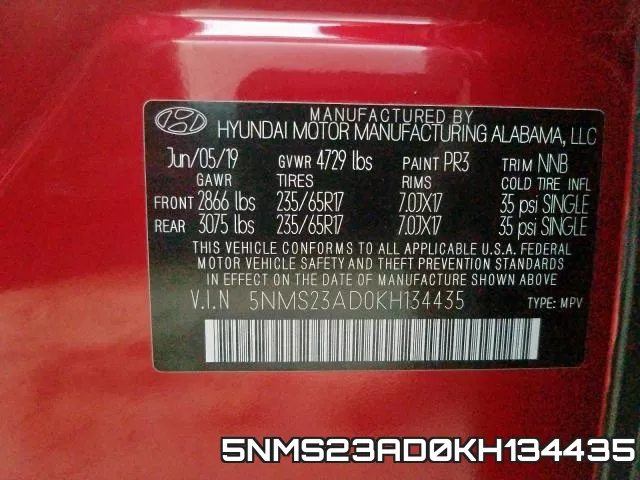 5NMS23AD0KH134435 фото 2