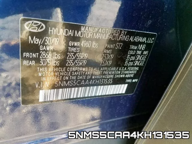 5NMS5CAA4KH131535 фото 2