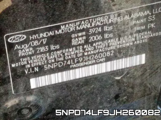 5NPD74LF9JH260082 фото 2