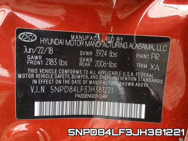 5NPD84LF3JH381221 фото 2