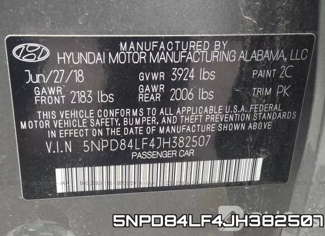 5NPD84LF4JH382507 фото 10