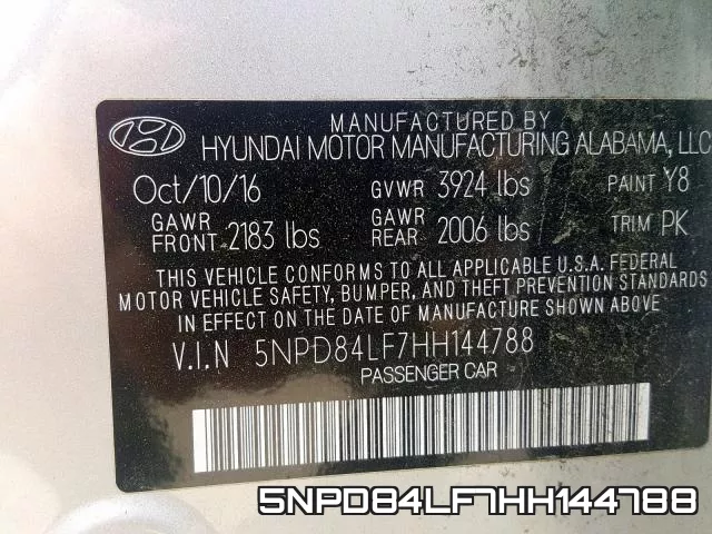 5NPD84LF7HH144788 фото 2