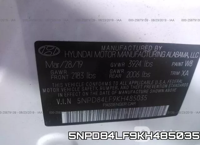5NPD84LF9KH485035 фото 10