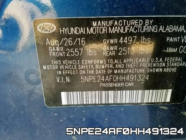 5NPE24AF0HH491324 фото 2