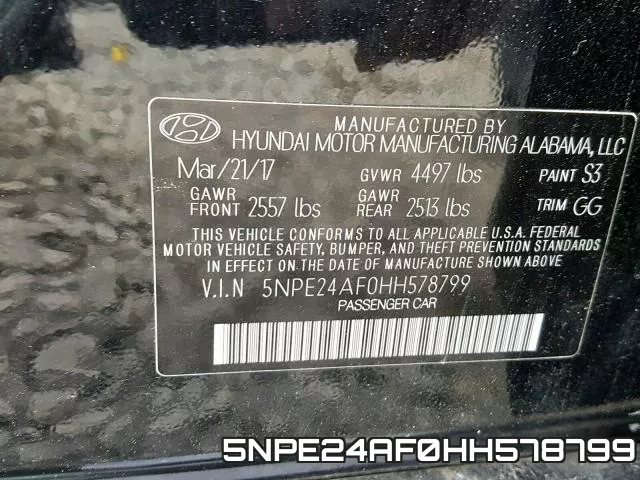 5NPE24AF0HH578799 фото 2