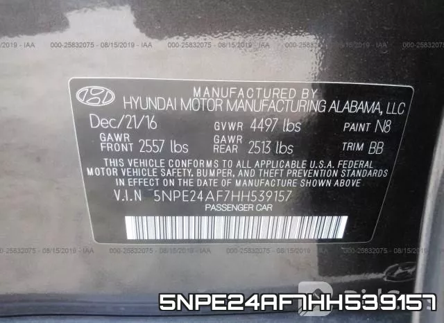 5NPE24AF7HH539157 фото 10
