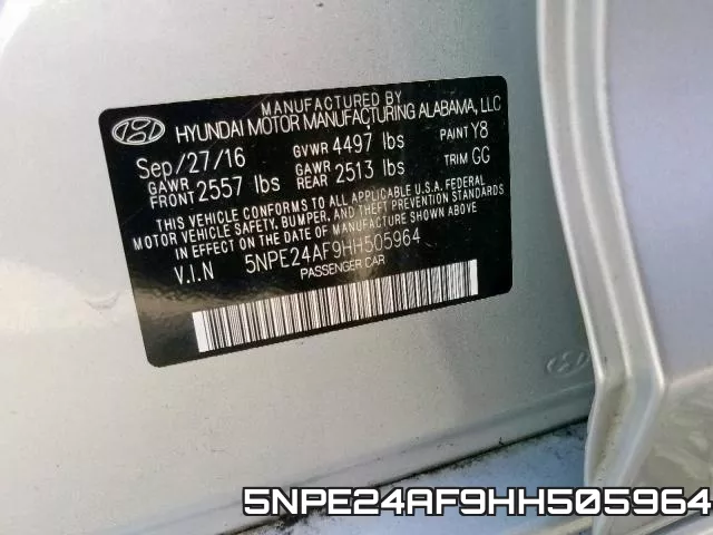 5NPE24AF9HH505964 фото 2